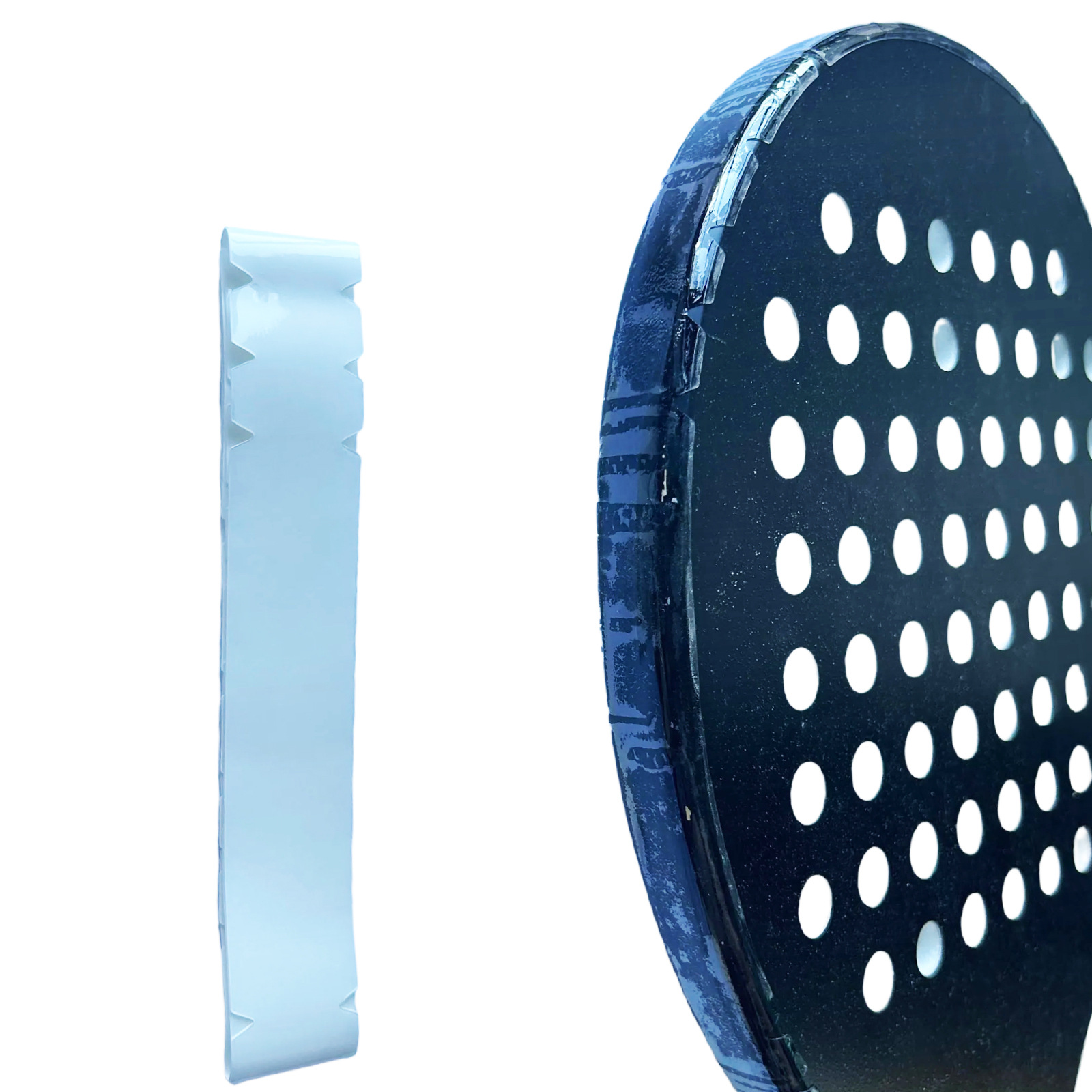 In-Stock Transparent Racket Head Guard Frame Protector Tape to Prevent Frame Bumps and Scratches Tpu Single Strip 2.6Cmx76Cm