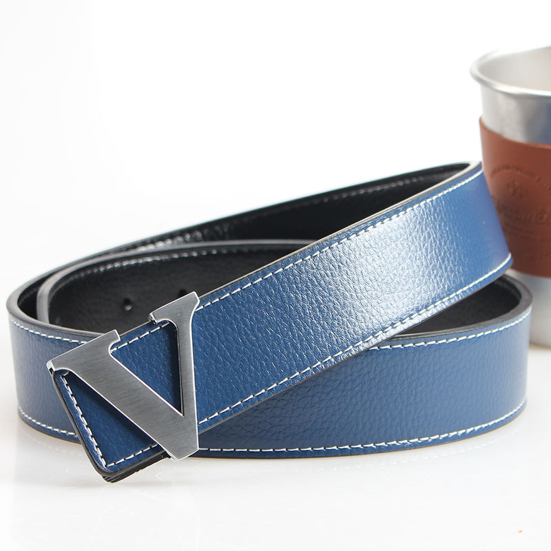 V buckle blue h body silver buckle