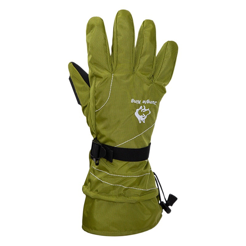 Autumn and winter outdoor waterproof gloves mountaineering gloves skiing cycling non-slip gloves warm fleece-lined thick gloves double layer