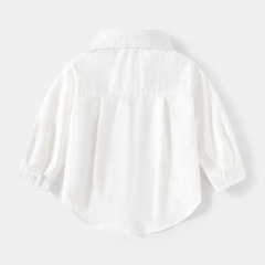 2023 New Spring Men's Children Cotton Han Style Medium and Large Children Loose Fat Version Long Sleeve Shirt Children's Shirt Wholesale