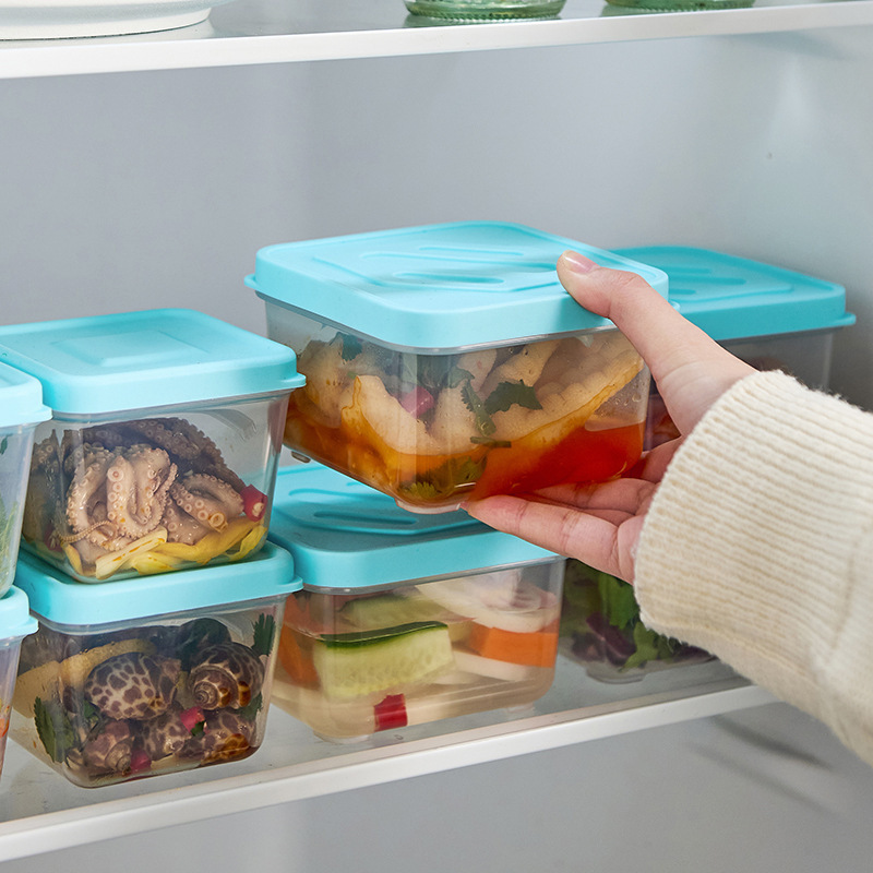 家庭用新鮮箱マイクロ波加熱弁当箱キッチンネギにんにくキムチ箱ピクニック携帯クリップ付き収納箱|undefined