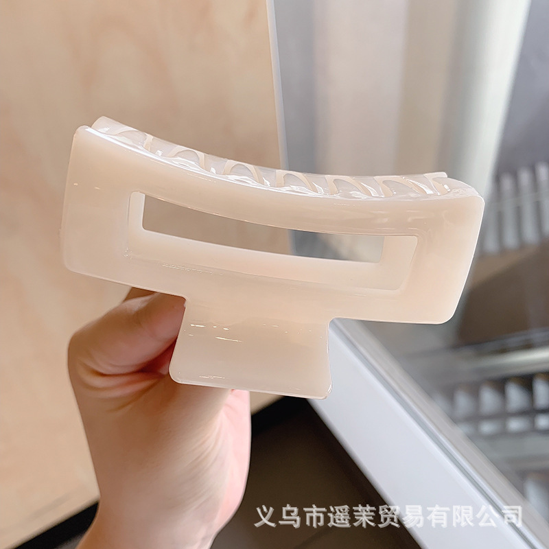 咖色磨砂抓夹女2025年新款发夹后脑勺大号发量多鲨鱼夹子发卡头饰|undefined