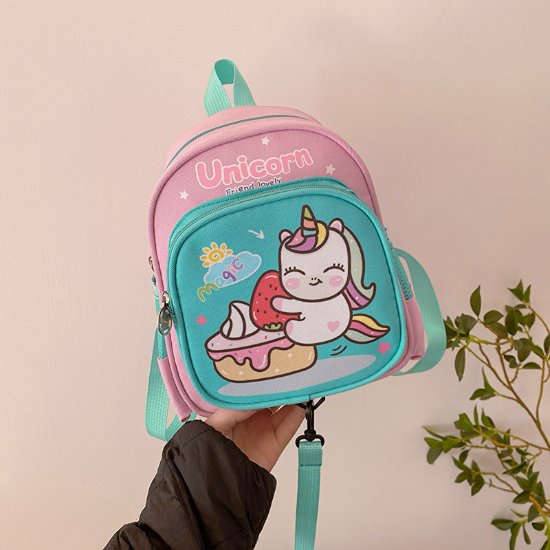 Children's Schoolbag Cute Cartoon Unicorn Small Schoolbag Kindergarten Backpack for Girls 1-3 Years Old Toddler Schoolbag Foreign Trade Style