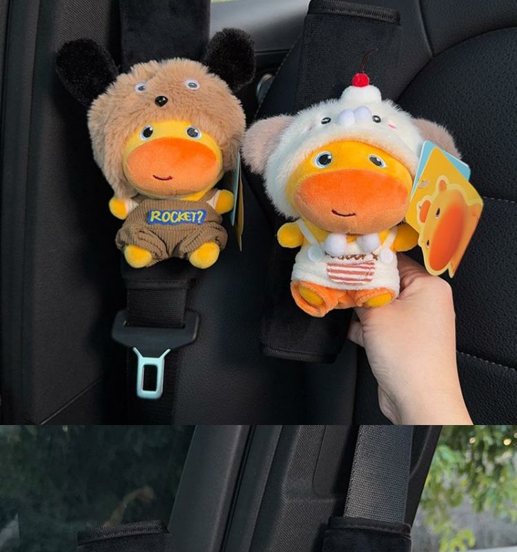 2026 Little Dog Capybara Lulu Car Seatbelt Shoulder Pad Cover Seatbelt Decoration Cute Plush Toy