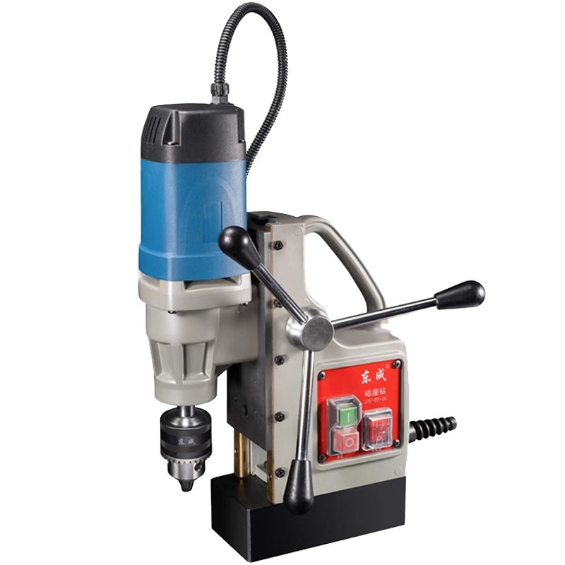 Dongcheng taladro de asiento magnético taladro de succión de hierro hueco taladro magnético de alta precisión taladro de núcleo taladro eléctrico de asiento magnético