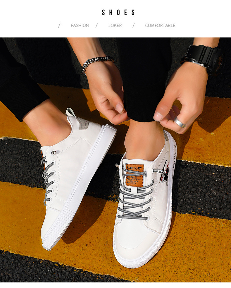 s Summer White Shoes Canvas Casual Shoes Breathable Sneakers Fashion Trendy Men's Casual Shoes Low Top Sports Shoes Men's Shoes_voghion.com