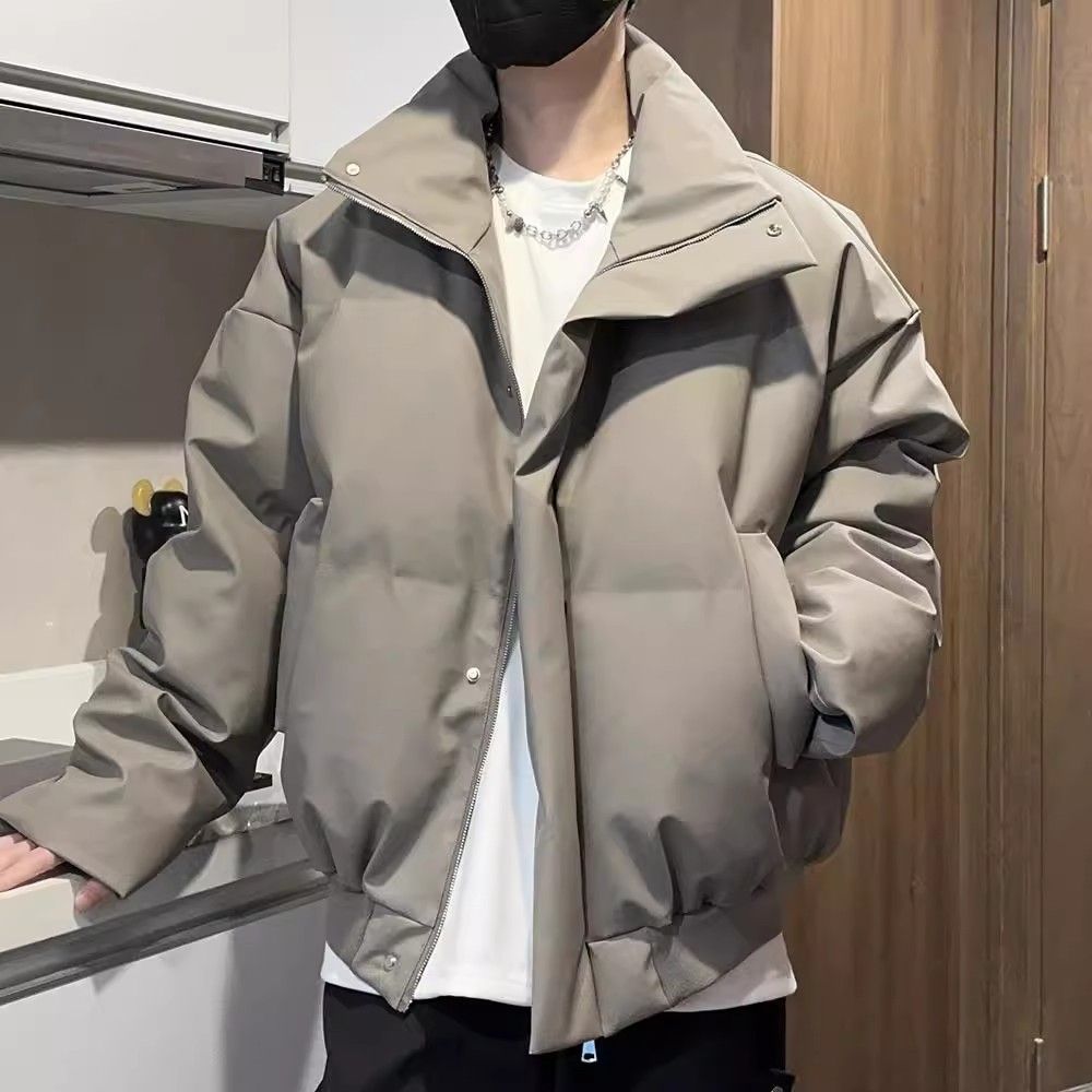 같은 카운터 대외 무역은 미국의 새로운면 패딩 재킷 남성용 빵 짧은 따뜻한 헐렁한면 패딩 재킷 코트 휴