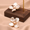 Organic genuine design brand cute earrings from pearl handmade, light luxury style, Korean style, wholesale