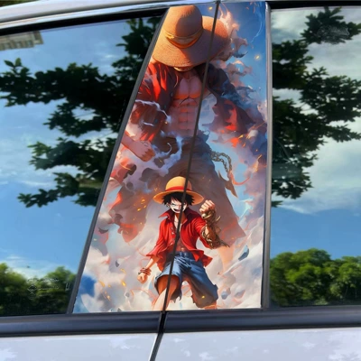 Body sticker, Car center pillar sticker A pillar - luffy-4-1-pair-of-main-and-co-pilot