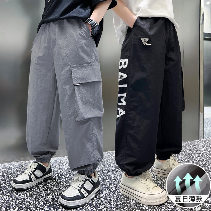 Boys' Summer Thin Quick-Dry Long Pants Children's Summer Anti-Mosquito Pants Stylish Summer Outfit Boys' Summer Cargo Pants