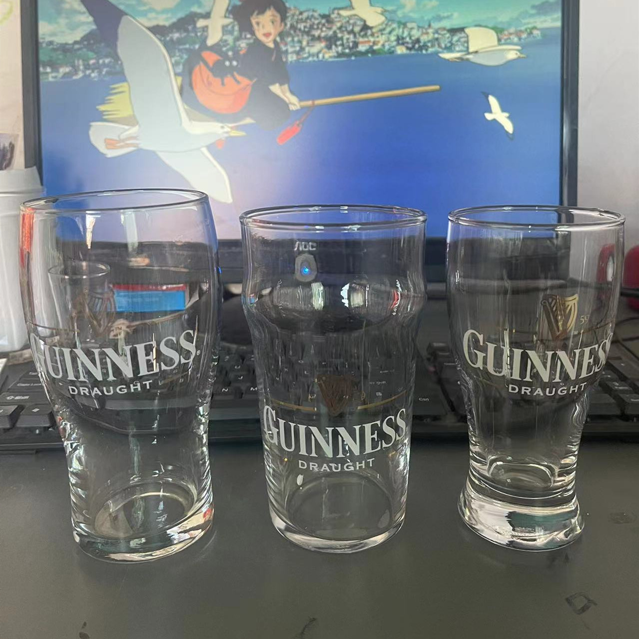 爱尔兰GUINNESS健力士精酿啤酒杯黑啤小麦杯创意无铅玻璃杯logo
