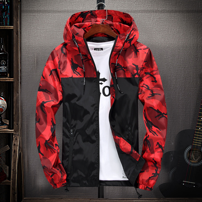 Tooling Niche Jacket Men's Spring and Autumn Slim Boyfriend Style Korean Jacket Student Contrast Camouflage Fashionable Clothes