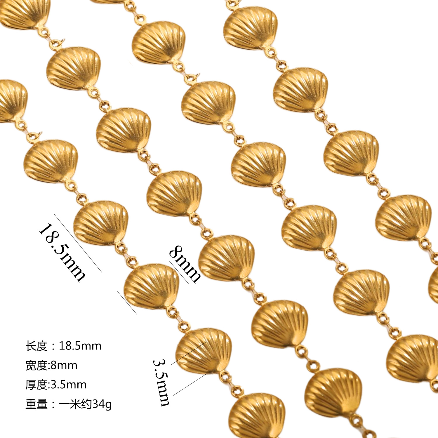 Hip-hop cadena hecha a mano de acero inoxidable hueco mar gotas cruz cadena DIY accesorios joyería al por mayor