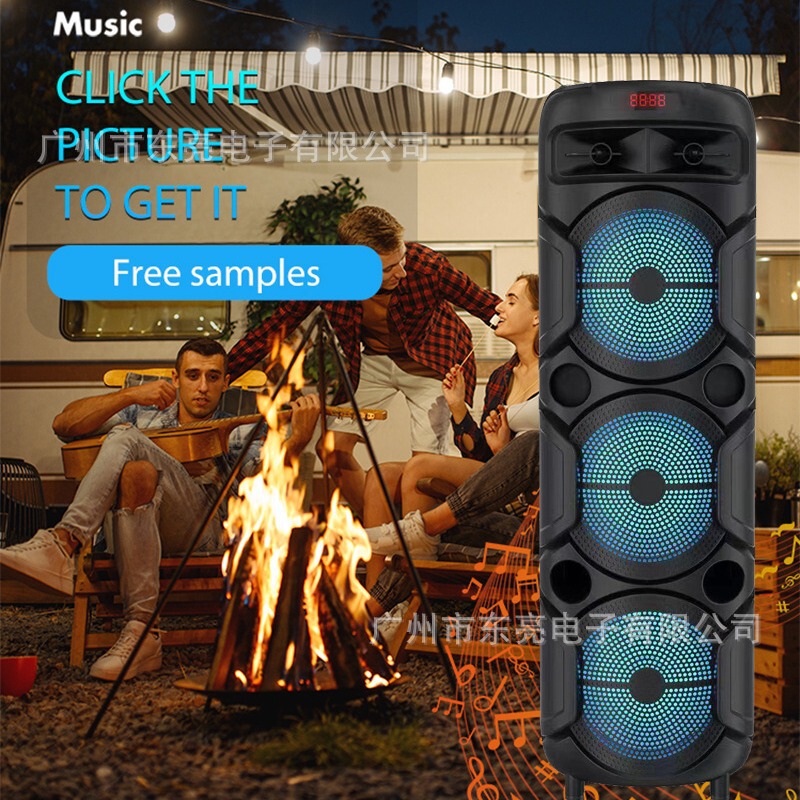 DR-8839 東南アジア向けBluetoothスピーカー ポータブル屋外用高出力カラフルライト ワイヤレスマイク 重低音スピーカー|undefined