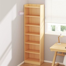 实木色书架书柜落地靠墙置物架家用多层收纳柜整理柜客厅储物柜子