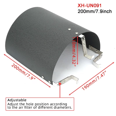 air filter heat shield stainless | Other starting systems - large-heat-shield-black