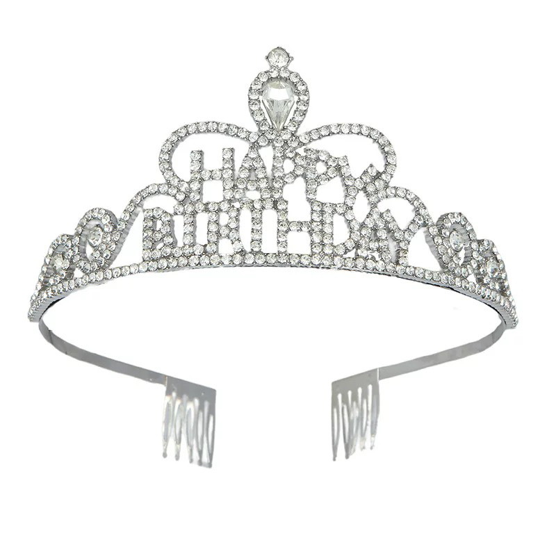 Fábrica directa transfronteriza corona de cabeza de cumpleaños torta de decoración ramo de flores decoración de novia corona de cabeza reina vestido de cumpleaños