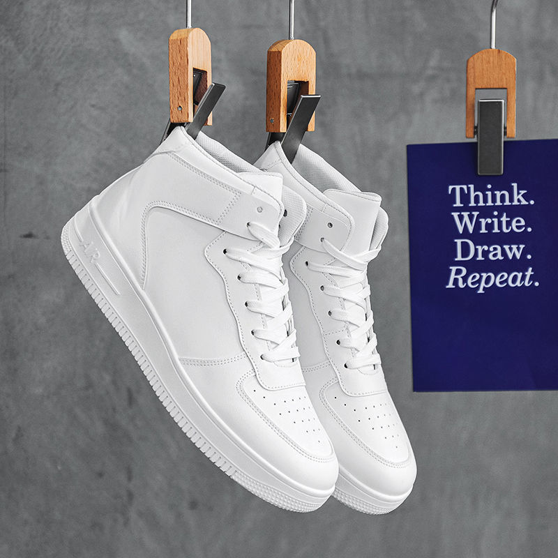 Automne et hiver haut de gamme version coréenne tendance sport 2024 nouvelle planche hommes décontracté polyvalent blanc chaussures hommes_voghion.com