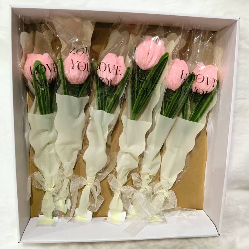 教师节扭扭棒花朵母亲节三八节情人节创意礼物郁金香花束节日仪式|undefined