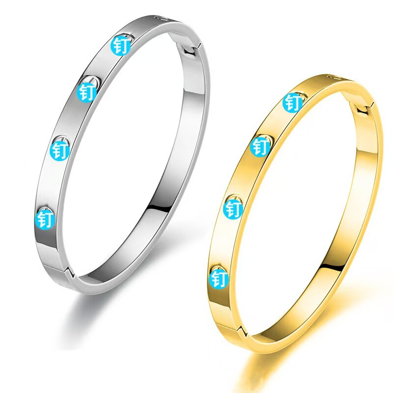 Popular High-End Clasp-Style Bracelet for Women, Light Luxury, Versatile, Simple Design, Non-Fading, with Steel Stamp, Wholesale