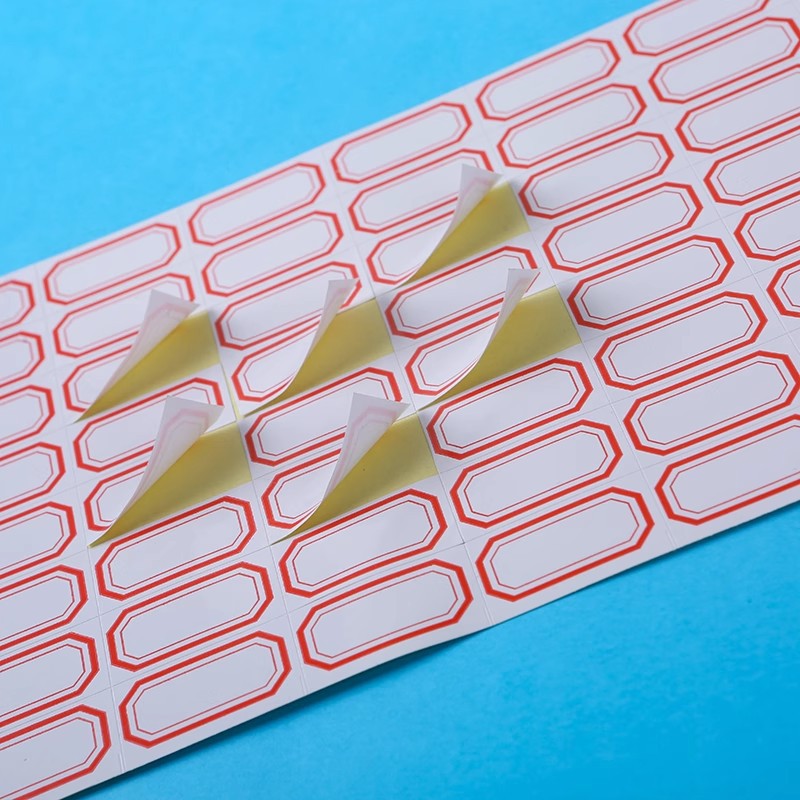 빨간색 빈 라벨 스티커 자체 접착 스티커 메모 용지 마커 스티커 사무용품 분류 종이