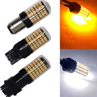 Новый двухцветный светодиодный стоп-сигнал T20 3157 168SMD 3014 1157 декодирование стробоскопический рулевой задний фонарь