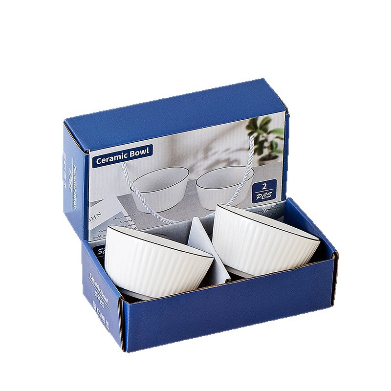 Barras verticales antideslizantes lujosas cubiertos de cerámica doméstica juegos de platos de regalo simple línea negra bandeja caja de regalo lotes