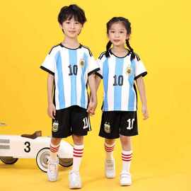 儿童足球服套装梅西10号球衣阿根廷皇马巴萨曼联葡萄牙C罗7号球服