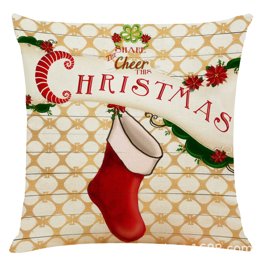 アマゾンeBayで人気のクリスマスシリーズ綿麻自動車抱き枕カバーソファクッション家庭用抱き枕