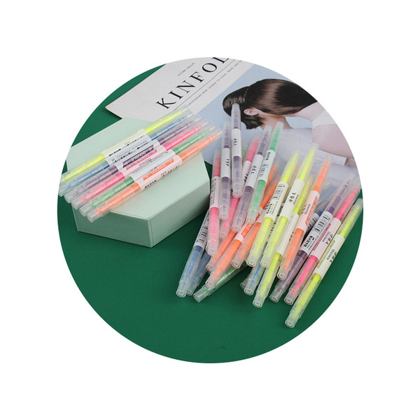 Fluorescence two-color erasable fresh marker for students