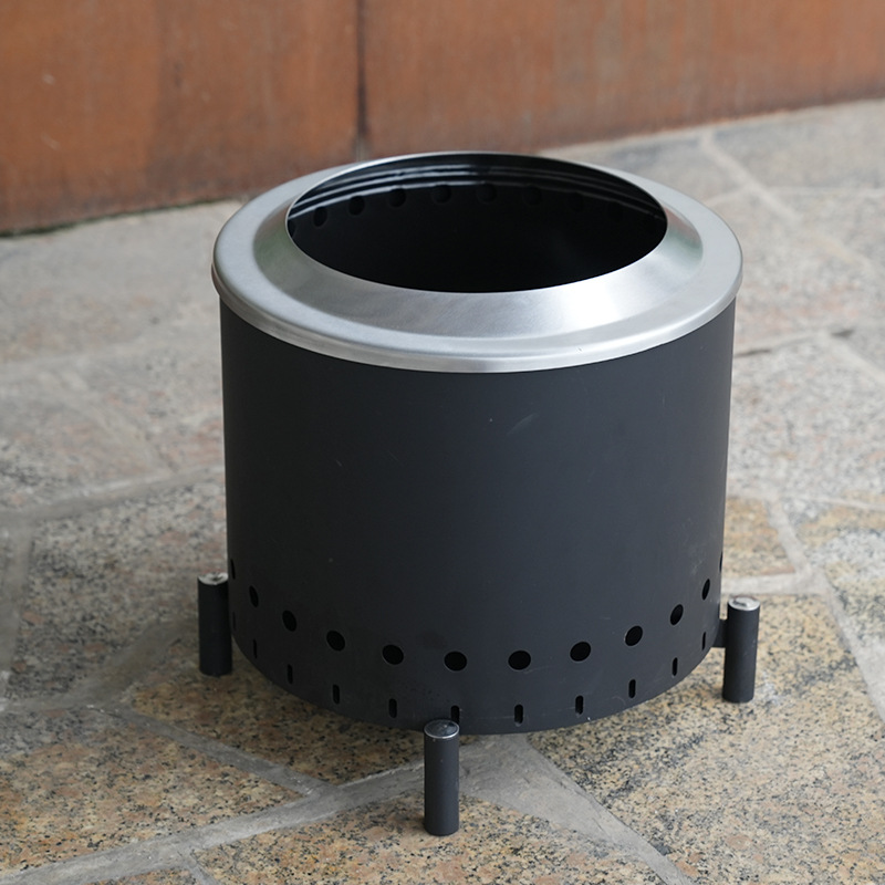 Mayorista de combustión secundaria sin humo lavabos portátiles al aire libre acero inoxidable camping camping hoguera calefacción pozo de fuego