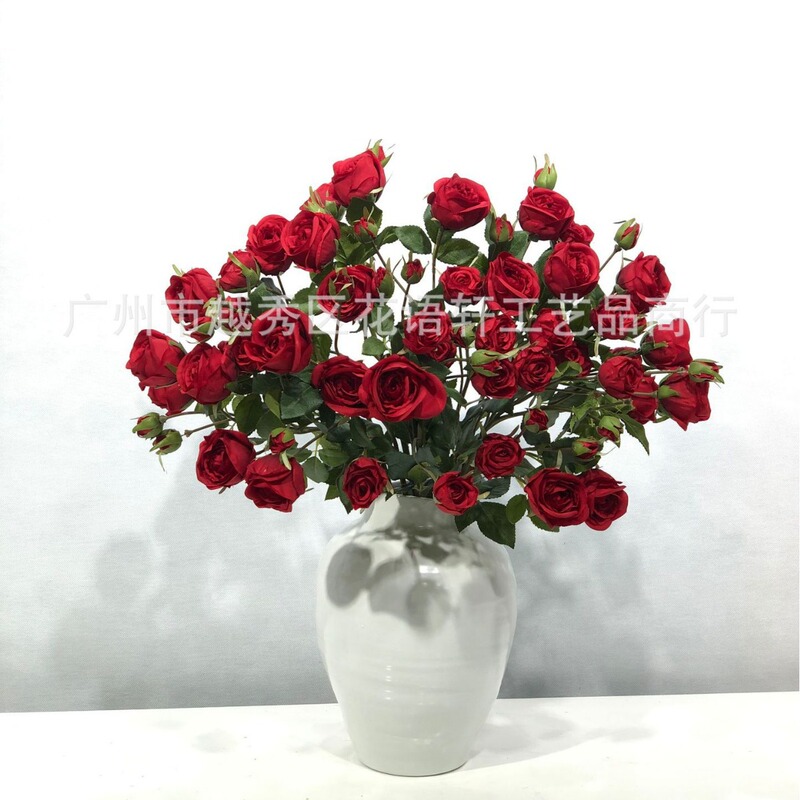 High-end simulation rose bouquet model room living room dining table flower arrangement High-end simulation rose bouquet model room living room dining table flower arrangement