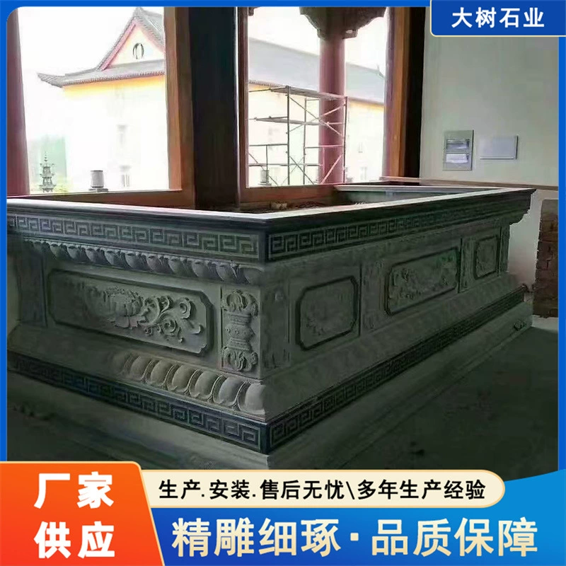 Каменная скульптура платформы Шри Ламина, основание платформы Будды из голубого камня, каменный пьедестал для цветочного горшка во дворе, сиденье лотоса в храме, каменное украшение платформы Шри Ламина.