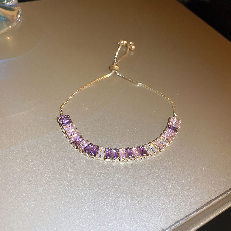 Oro real electrochapado circón Rosa fritillary flor pulsera elegante todo-fósforo pulsera luz lujo de alta calidad pulsera para las mujeres al por mayor