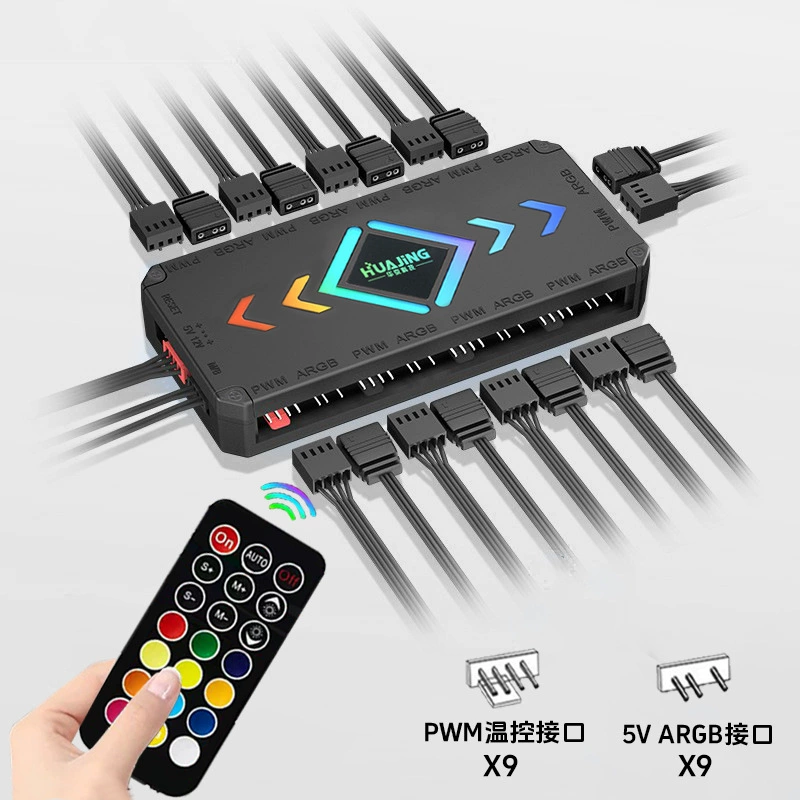 ARBG контроллер 5v3 игла Shenguang синхронная PWM регулировка скорости магнитное всасывание шасси универсальная материнская плата призма вентилятор хаб