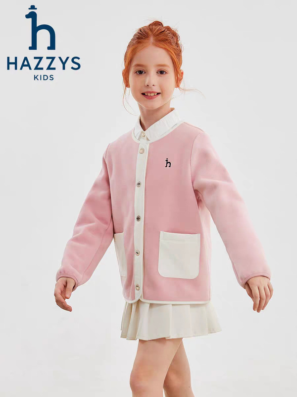 Hazzys/哈吉斯25秋季新款男女童外套摇粒绒上衣一件代发|undefined