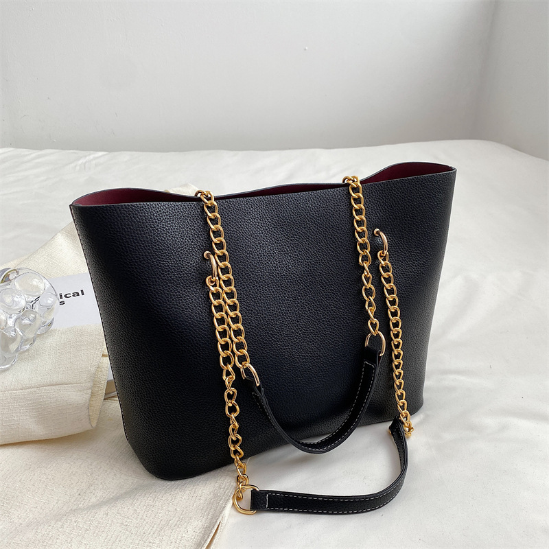 Women's Tote Shoulder Bag With Chain Handle European Style Bag_voghion.com
