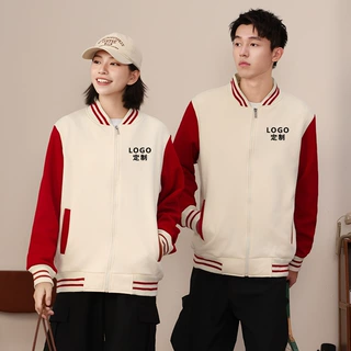 卫衣工厂棒球服定制撞色拼接潮流百搭立领卫衣高街宽松新款拉链外