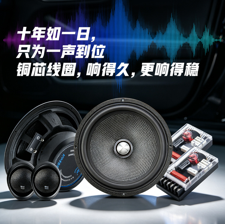 Car Audio System 6.5inch Set of Speakers 25-Core Asv High-Power Tweeter Speakers for Car Door Audio Modification