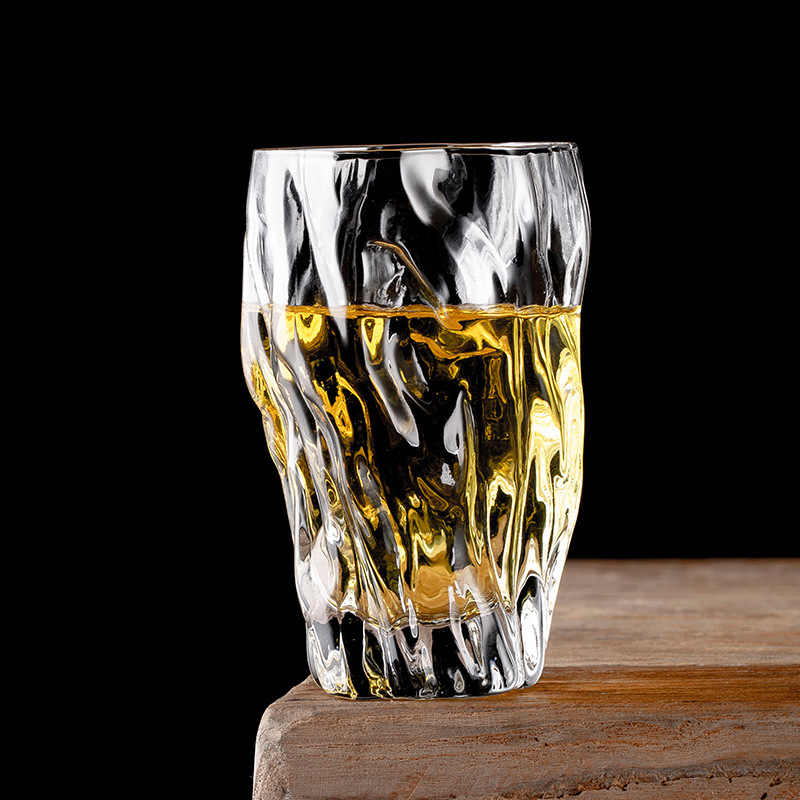 批發個性樹紋玻璃水晶杯酒吧威士忌酒杯家用玻璃水杯飲料杯可定製