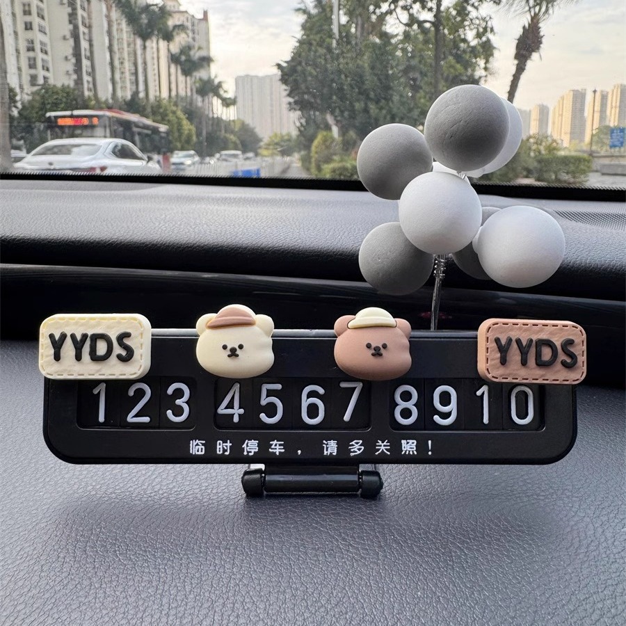 Placas de estacionamiento temporales parejas de hombres y mujeres charlando en línea de automóviles famosos tarjetas telefónicas de dibujos animados adorables adornos de automóviles