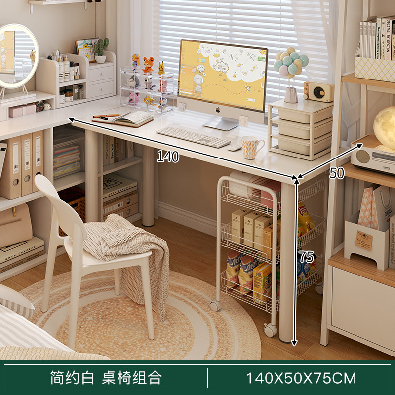 Comodador dormitorio de niñas 2 en 1 mesa de maquillaje 2025 nuevo estilo de crema de lujo ligero escritorio de escritorio casero de alta calidad
