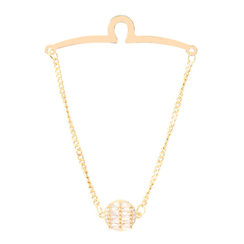 男士领带配饰U型链条 锆石水晶高档饰品领带链 领带固定潮流神