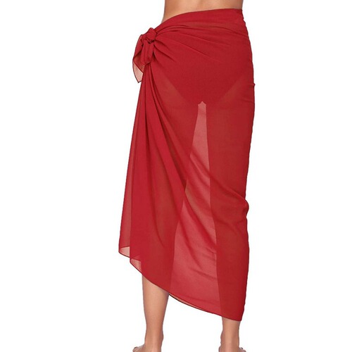 European and American long-sleeved chiffon robe, sexy bikini one-piece scarf women beach dress
