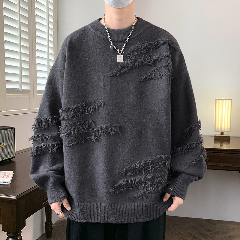 Winter trend solid color sweater