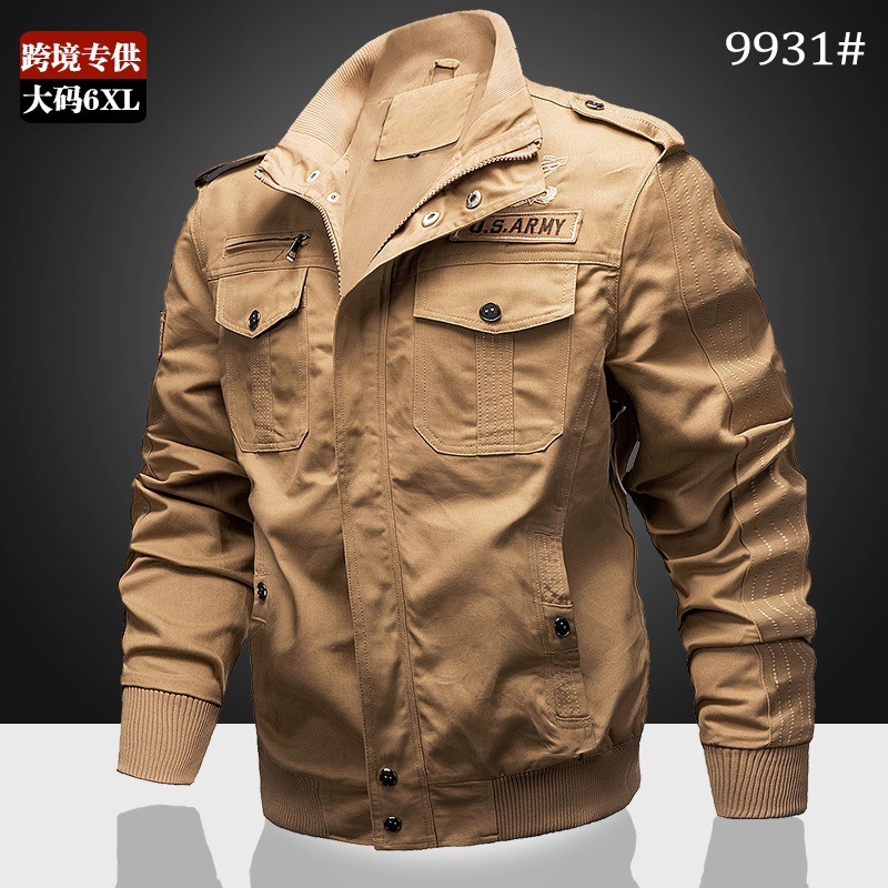 Amazon Aliexpress 2022 primavera y otoño ropa de hombre europea y americana de algodón de tamaño grande chaqueta de hombre chaqueta de trabajo casual chaqueta de hombre
