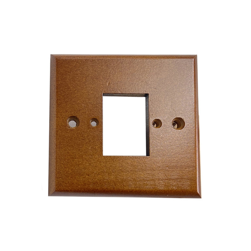 Dark square wooden base