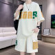 Casual Sports suit Boys Summer Loose Teenager Students T-shirt Trendy Brand Trendy Short Sleeve Shorts Set