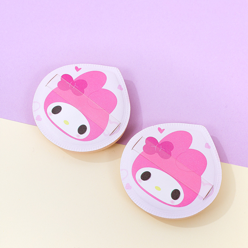 Personalizado en fábrica, gran borla de algodón de azúcar de 100 puntos, Q elástico, húmedo y seco, cojín de aire de esponja de maquillaje sin látex grueso