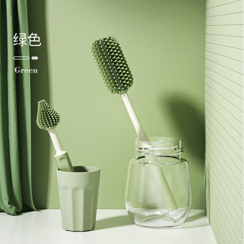 Baby silicone bottle brush, nipple brush, bottle brush, cleaning brush, bottle brush set